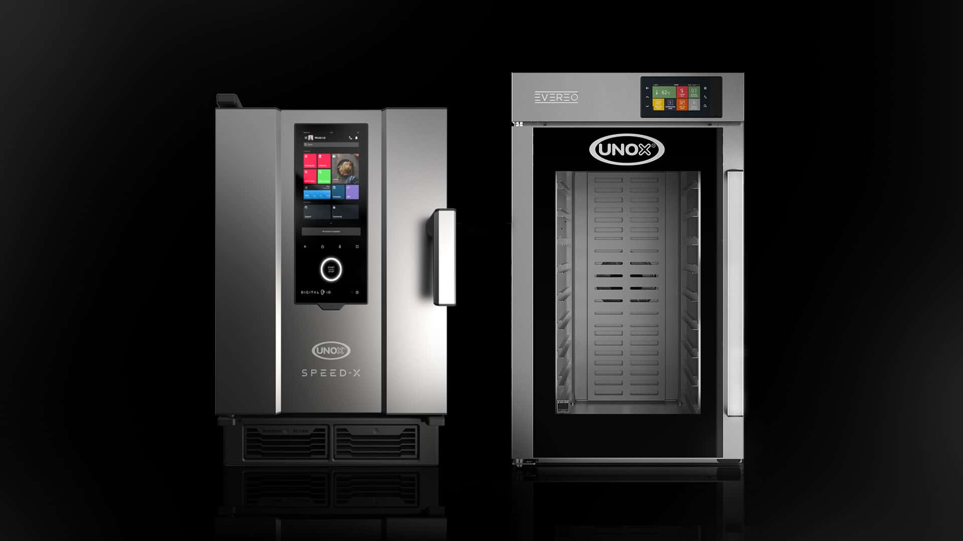 SPEED-X the first oven that integrates the technology of a combi oven with the power of microwaves and EVEREO the thermal process of food solutions 