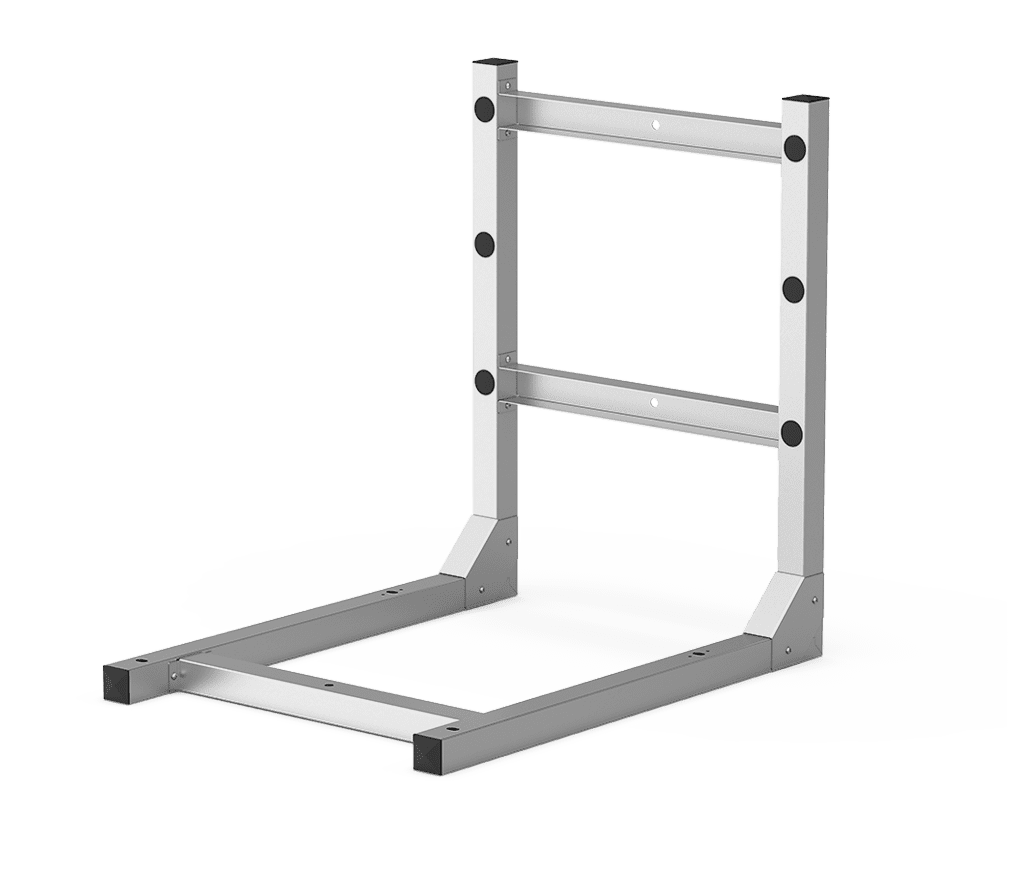 Unox Suporte para instalação do forno na parede. Antes de prosseguir com a montagem é necessário verificar com um profissional qualificado (arquiteto/ engenheiro civil) as características estruturais da parede para ter certeza da compatibilidade com as forças e os movimentos gerados do conjunto instalado. XUC176.