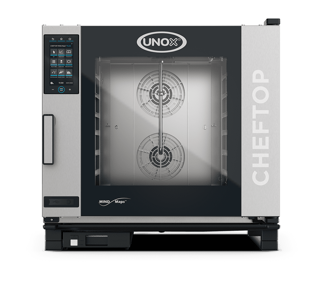6 trays GN 2/1 Render of UNOX CHEFTOP MIND.Maps™ PLUS commercial combi oven XAVC-0621-EPLM.
