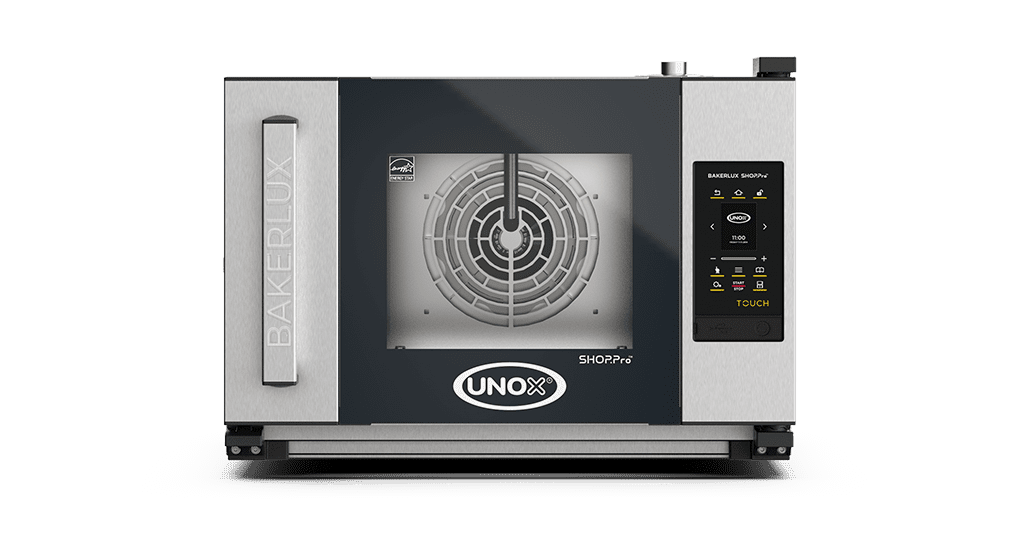 3 trays 460x330 Render of UNOX BAKERLUX SHOP.Pro™ TOUCH commercial convection with humidity oven XEFR-03HS-ETLV.