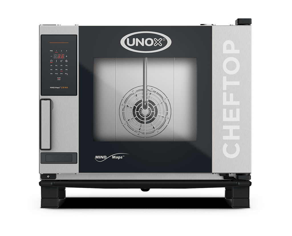 5 trays GN 1/1 Render of UNOX CHEFTOP MIND.Maps™ ZERO commercial convection with humidity oven XEVC-0511-EZLM-LP.