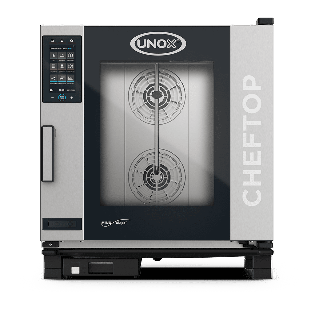 7 teglie GN 1/1 Render forno professionale combinato UNOX CHEFTOP MIND.Maps™ PLUS XEVC-0711-EPLM.
