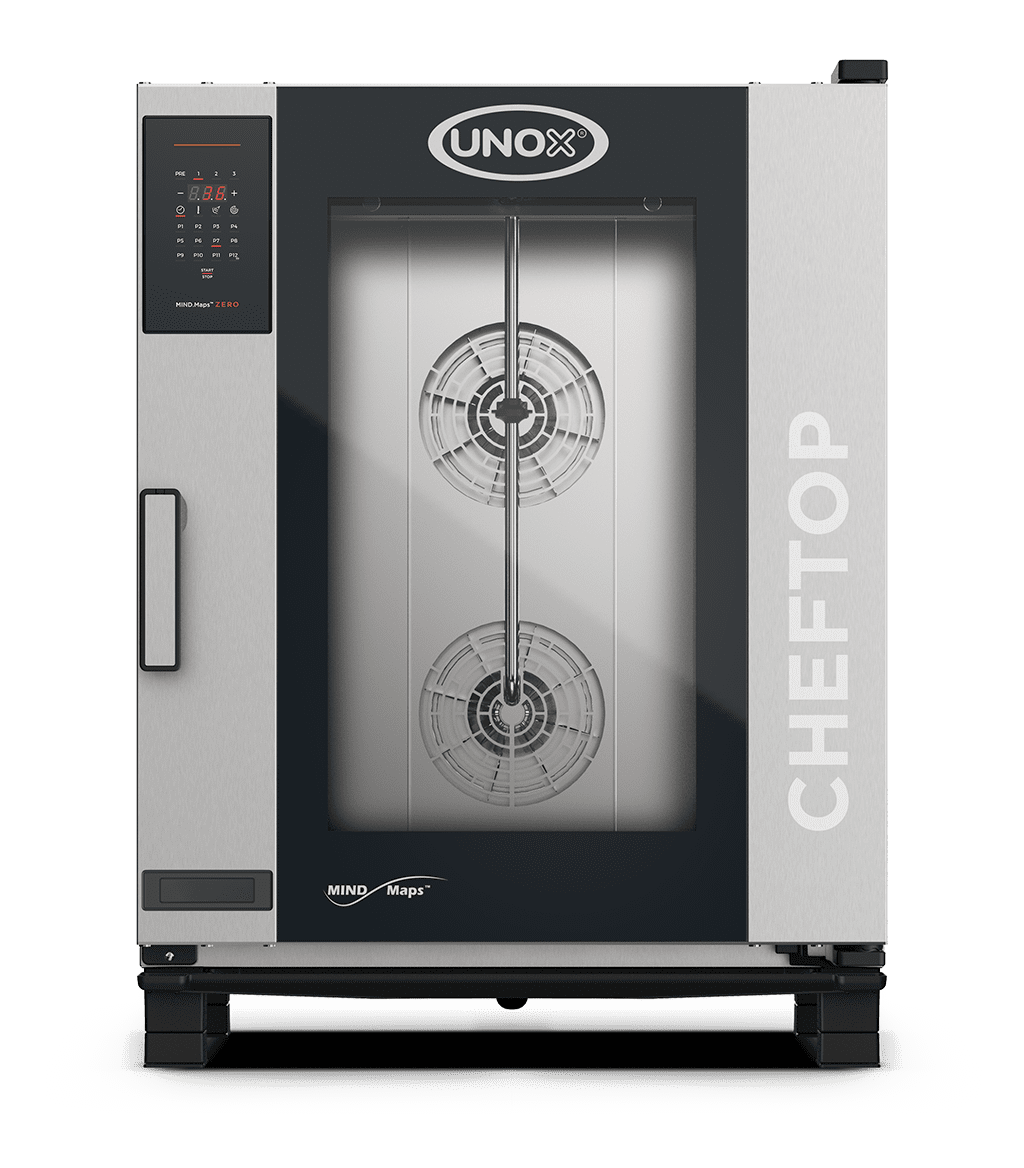 10 trays GN 1/1 Render of UNOX CHEFTOP MIND.Maps™ ZERO commercial convection with humidity oven XEVC-1011-EZLM.