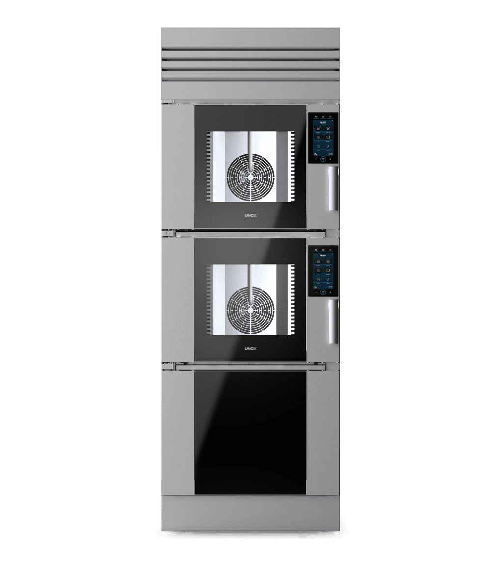 4 + 4 trays GN 1/1 Render of UNOX CHEFTOP MIND.Maps™ PLUS commercial combi oven XEVH-5511-EPRM-HP.