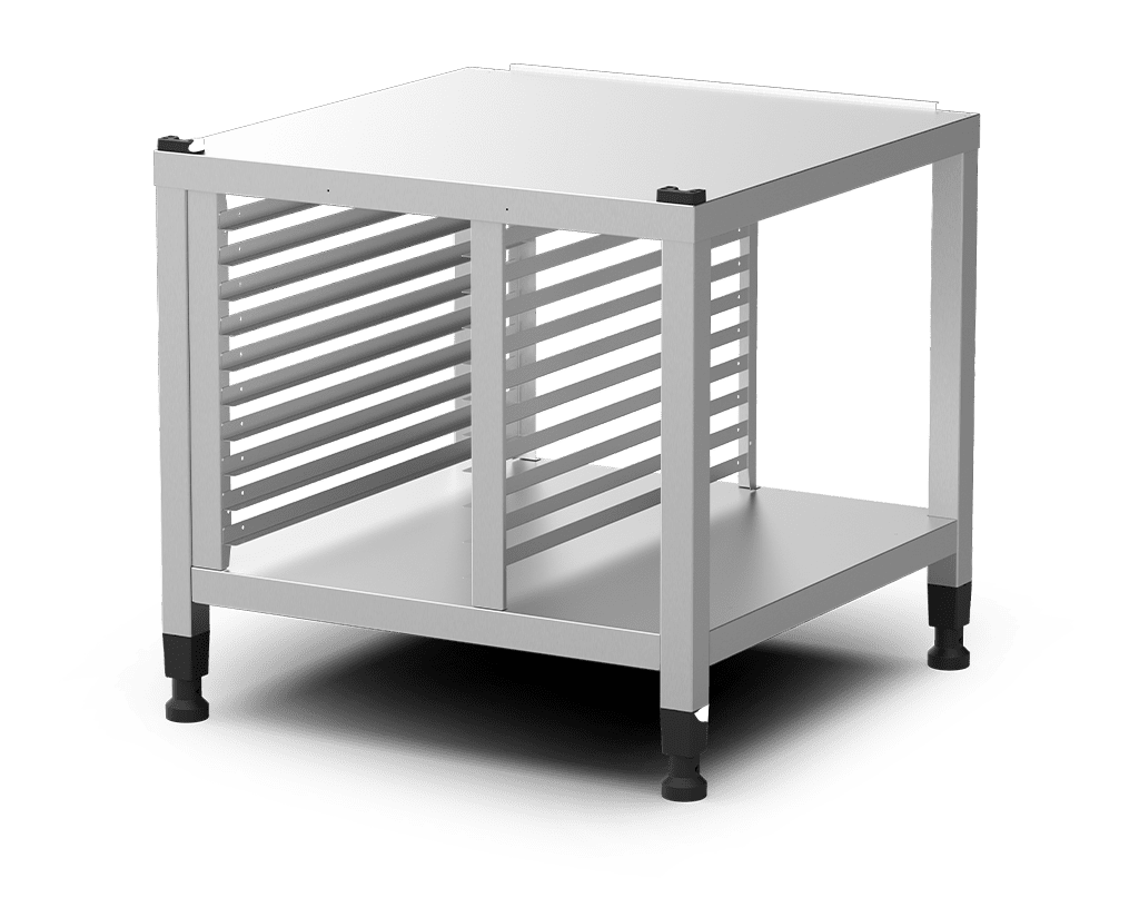 Unox Soporte multifuncional perfecto para almacenar con total seguridad las bandejas y colocar el horno a la altura perfecta para trabajar. XWLRA-10EF-U.