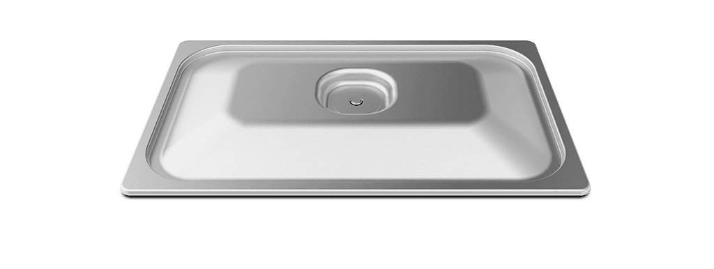 Unox Couvercle en acier inoxydable avec joint en silicone pour usage alimentaire. TG110.