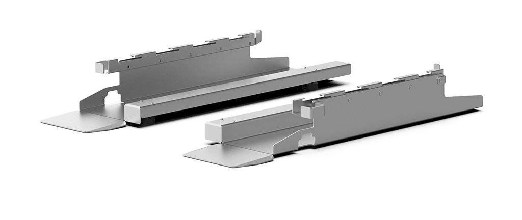 Unox Permette di compensare pendenze o dislivelli del pavimento fino a un massimo di 20 mm per metro e posizionare il trolley in modo corretto e sicuro nel
forno. XUC164.