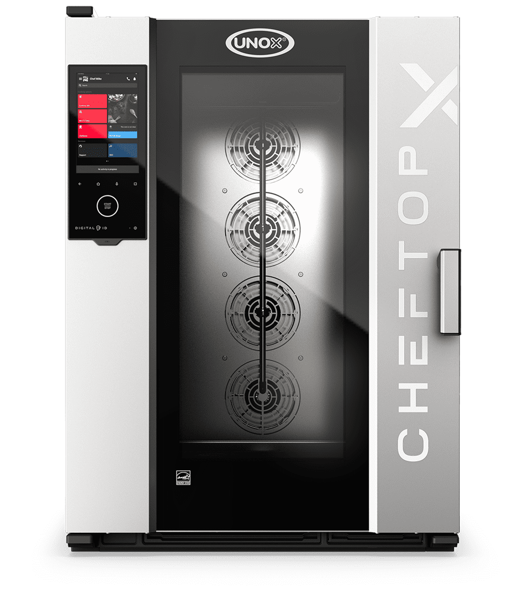 10 trays 18"x26" Render of UNOX CHEFTOP-X™ commercial combi oven XADA-10FS-EXRS-ET.