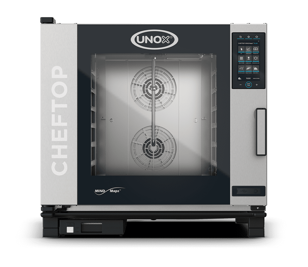 6 trays 18"x26" Render of UNOX CHEFTOP MIND.Maps™ PLUS commercial combi oven XAVC-06FS-GPRM.