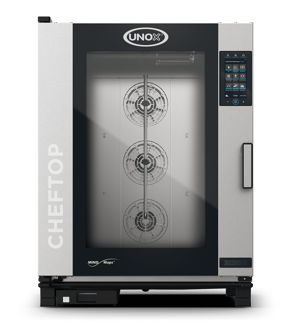 10 trays 18"x26" Render of UNOX CHEFTOP MIND.Maps™ PLUS commercial combi oven XAVC-10FS-GPRM.