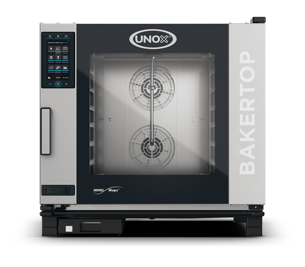 6 trays 600x400 Render of UNOX BAKERTOP MIND.Maps™ PLUS commercial combi oven XEBC-06EU-GPLM.