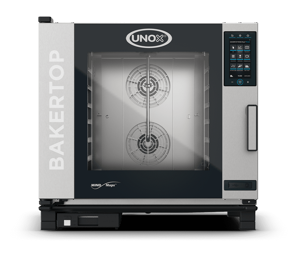 6 trays 600x400 Render of UNOX BAKERTOP MIND.Maps™ PLUS commercial combi oven XEBC-06EU-GPRM.