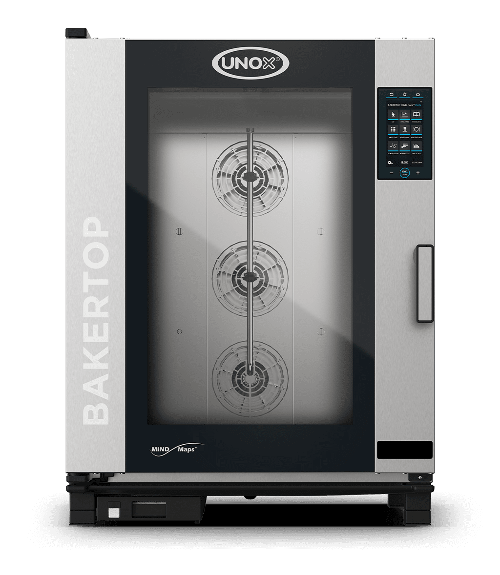 10 trays 600x400 Render of UNOX BAKERTOP MIND.Maps™ PLUS commercial combi oven XEBC-10EU-GPRM.