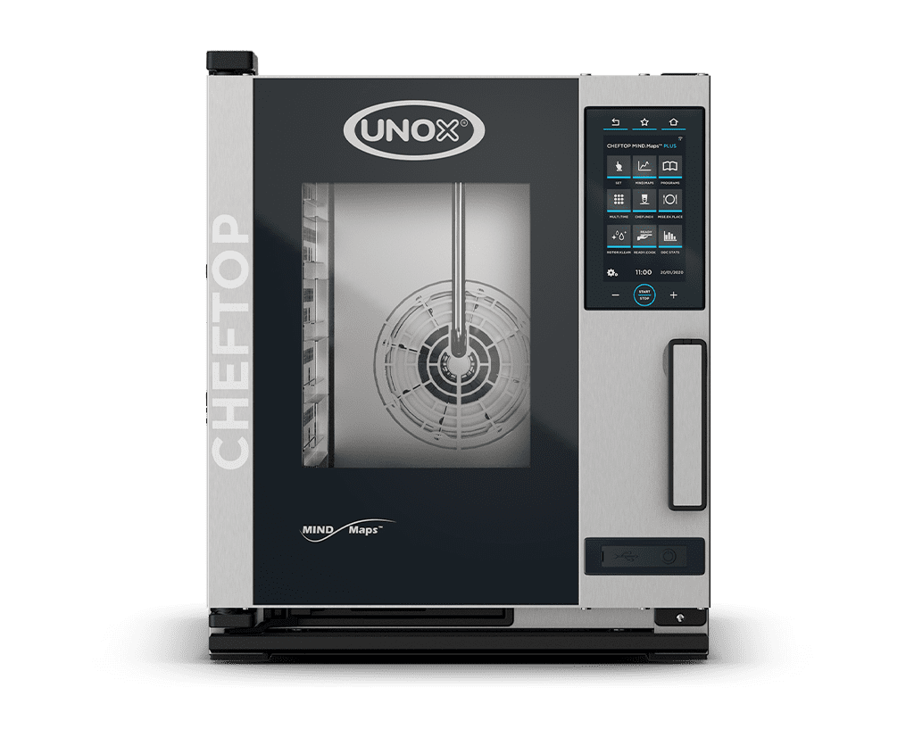 5 trays GN 1/1 Render of UNOX CHEFTOP MIND.Maps™ PLUS commercial combi oven XECC-0513-EPRM-MS.