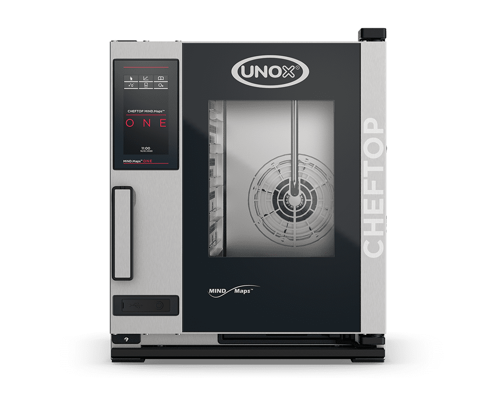 5 trays GN 2/3 Render of UNOX CHEFTOP MIND.Maps™ ONE commercial combi oven XECC-0523-E1LM.