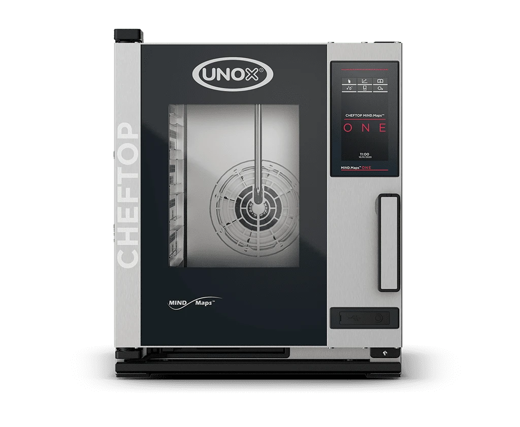 5 trays GN 2/3 Render of UNOX CHEFTOP MIND.Maps™ ONE commercial combi oven XECC-0523-E1RM.