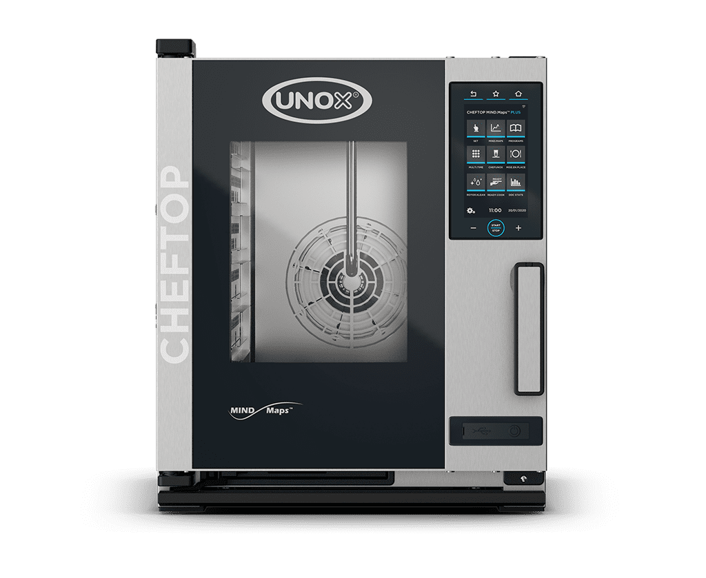 5 trays GN 2/3 Render of UNOX CHEFTOP MIND.Maps™ PLUS commercial combi oven XECC-0523-EPRM-MS.