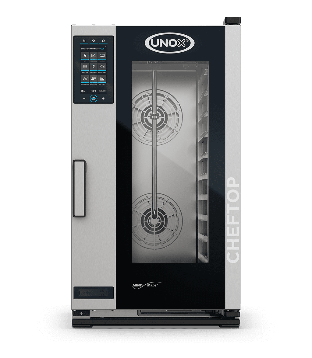 10 trays GN 1/1 Render of UNOX CHEFTOP MIND.Maps™ PLUS commercial combi oven XECC-1013-EPLM.