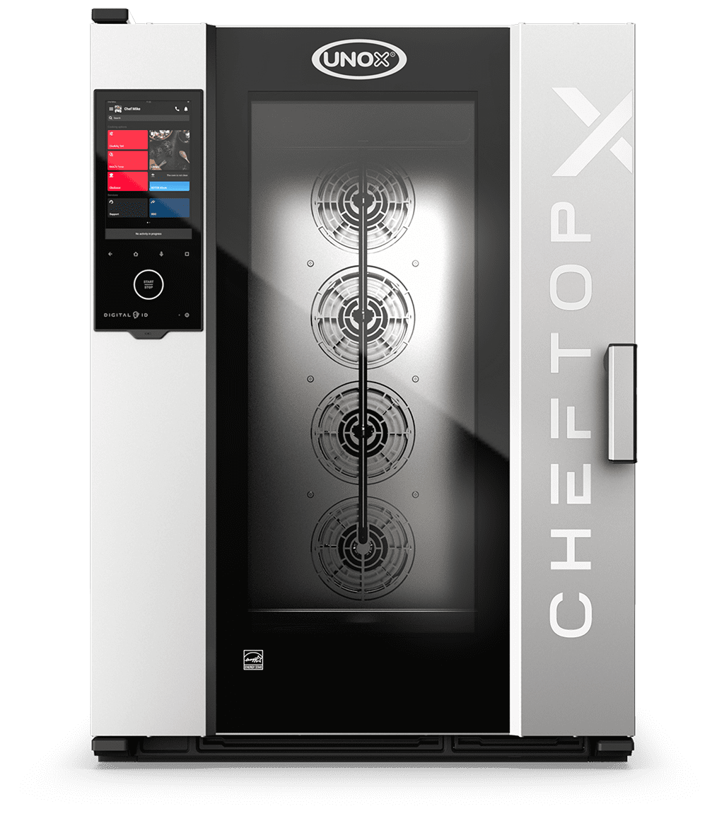 10 trays GN 2/1 Render of UNOX CHEFTOP-X™ commercial combi oven XEDA-1021-GXRS-ET.