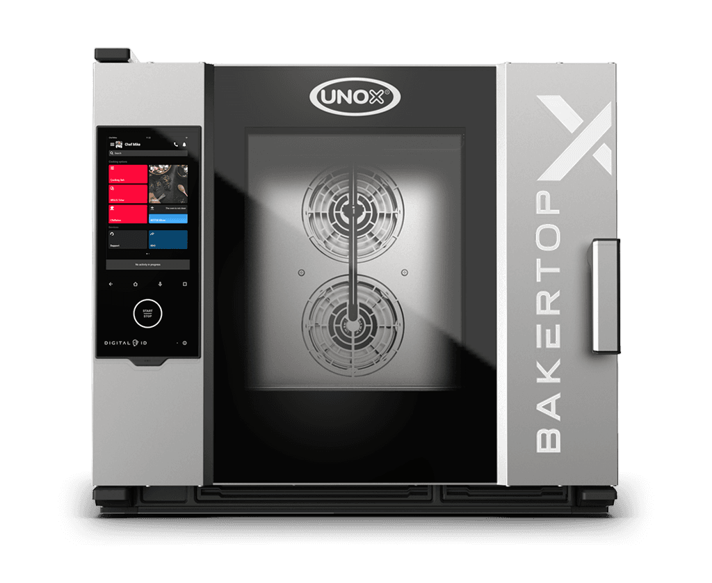 5 trays 600x400 Render of UNOX BAKERTOP-X™ commercial combi oven XELA-05EU-EXRS-PO.