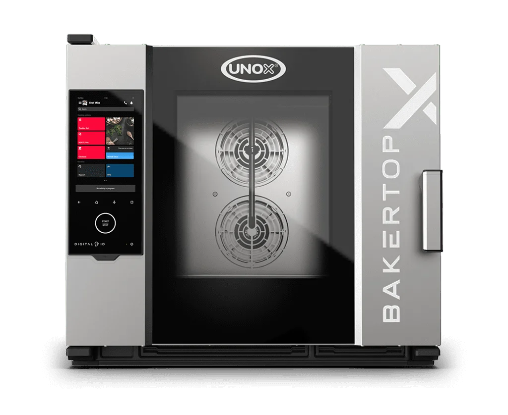 5 trays 600x400 Render of UNOX BAKERTOP-X™ commercial combi oven XELA-05EU-EXRS.