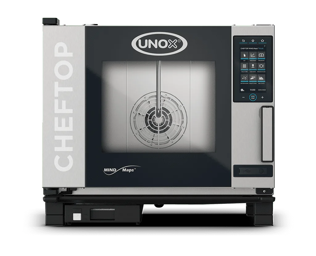 5 trays GN 1/1 Render of UNOX CHEFTOP MIND.Maps™ PLUS commercial combi oven XEVC-0511-GPRM.