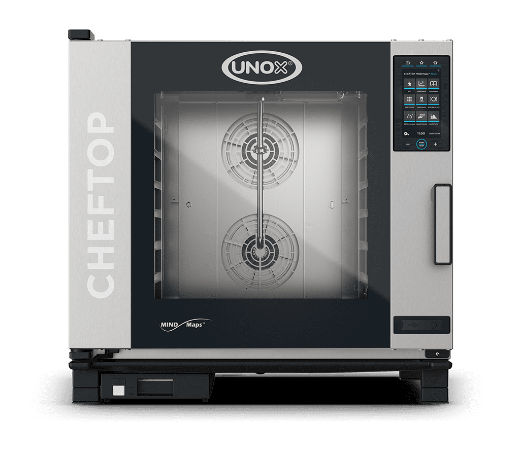 6 trays GN 2/1 Render of UNOX CHEFTOP MIND.Maps™ PLUS commercial combi oven XEVC-0621-GPRM.