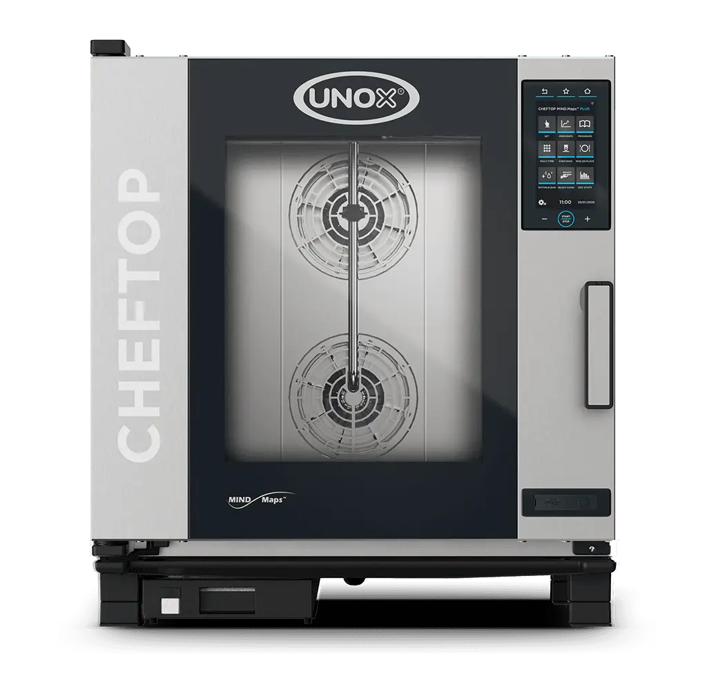 7 trays GN 1/1 Render of UNOX CHEFTOP MIND.Maps™ PLUS commercial combi oven XEVC-0711-EPRM.