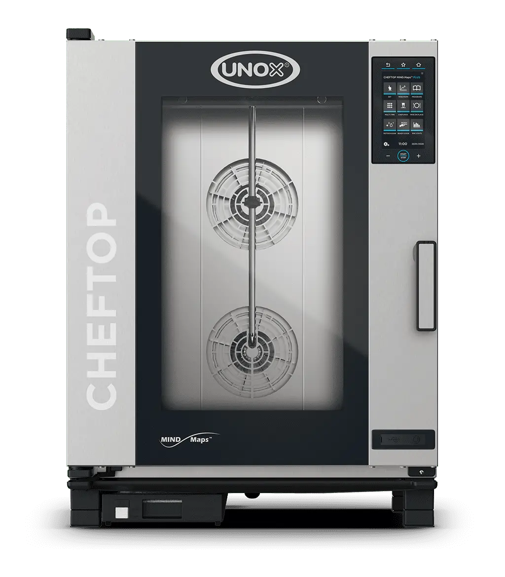 10 trays GN 1/1 Render of UNOX CHEFTOP MIND.Maps™ PLUS commercial combi oven XEVC-1011-EPRM.