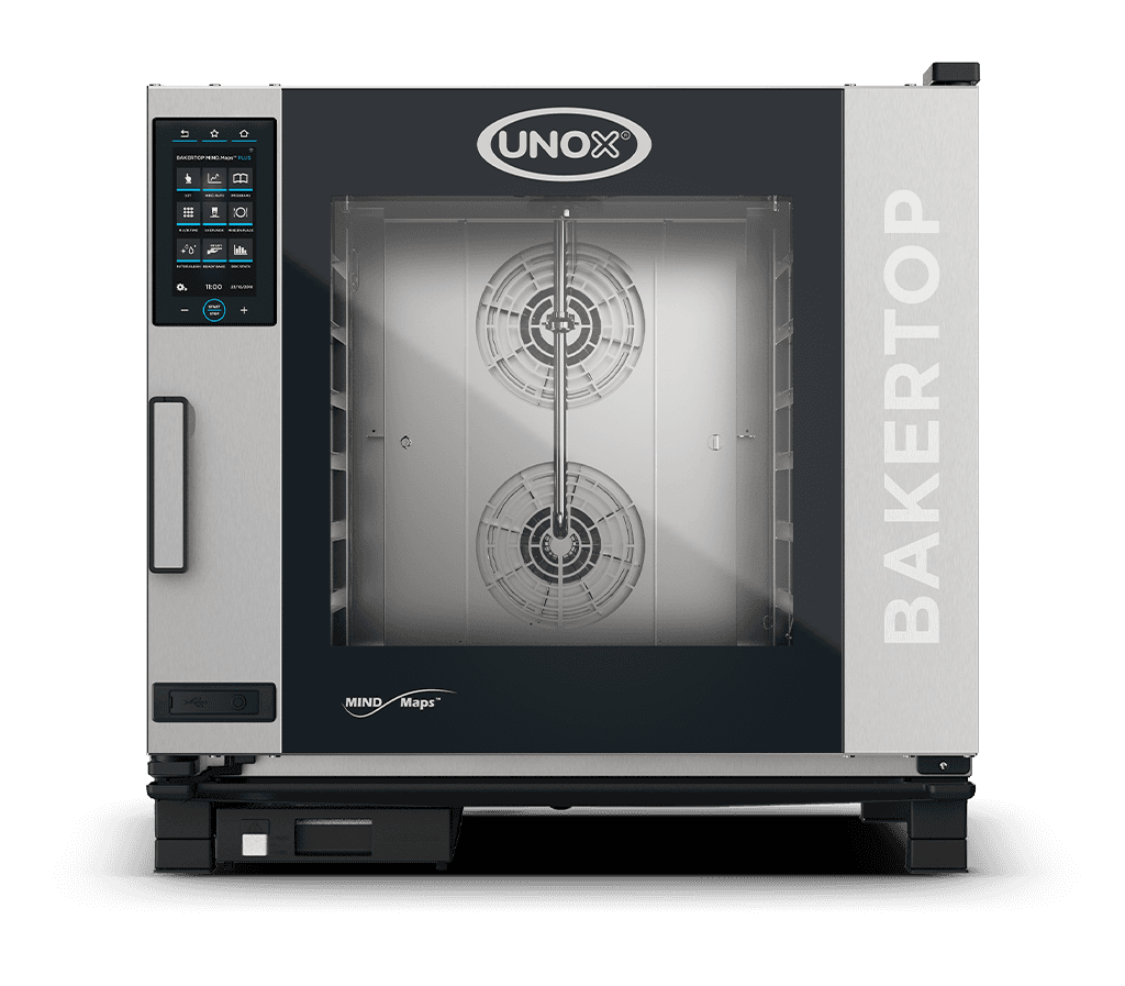 600x400 トレイ 6 枚 UNOX BAKERTOP MIND.Maps™ PLUS 業務用コンビオーブンのレンダリング XJBC-06EU-GPLM.