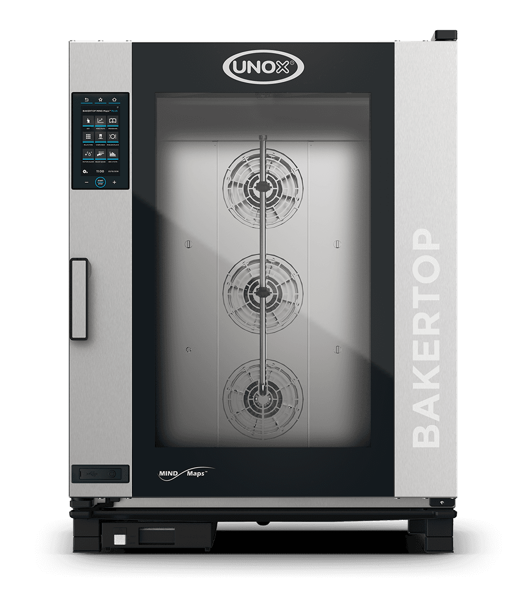 10 trays 600x400 Render of UNOX BAKERTOP MIND.Maps™ PLUS commercial combi oven XJBC-10EU-EPLM.
