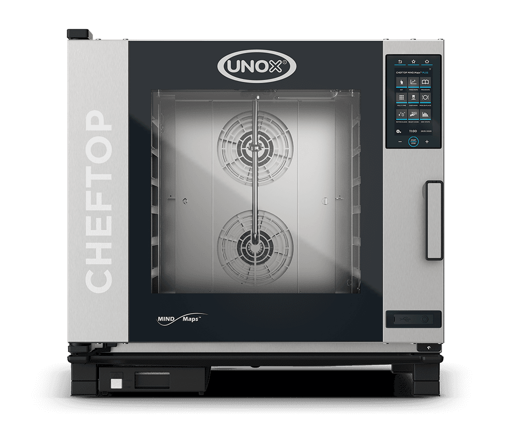 6 trays GN 2/1 Render of UNOX CHEFTOP MIND.Maps™ PLUS commercial combi oven XMVC-0621-HPRM.