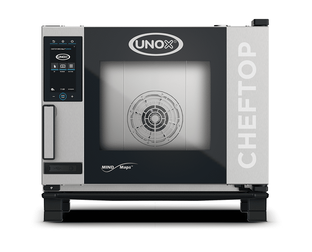 5 trays GN 1/1 Render of UNOX CHEFTOP MIND.Maps™ CONVEX commercial convection oven XAVC-0511-MQLM.