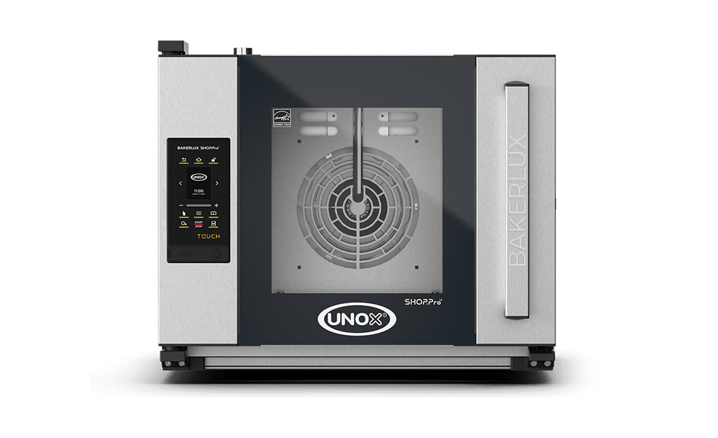 4 trays 460x330 Render of UNOX BAKERLUX SHOP.Pro™ TOUCH commercial convection with humidity oven XAFR-04HS-ETRV.