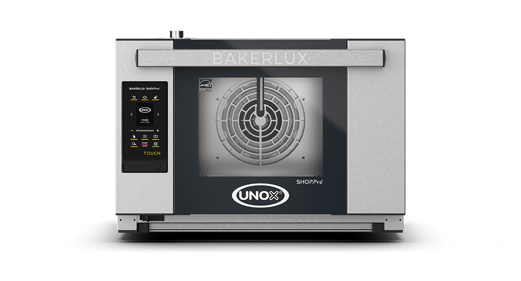 3 trays 460x330 Render of UNOX BAKERLUX SHOP.Pro™ TOUCH commercial convection with humidity oven XEFR-03HS-ETDP.