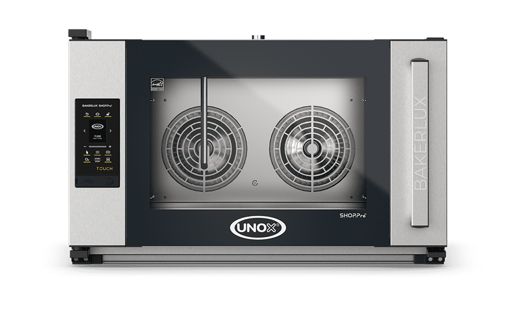 4 trays 600x400 Render of UNOX BAKERLUX SHOP.Pro™ TOUCH commercial convection with humidity oven XEFR-04EU-ETRV.