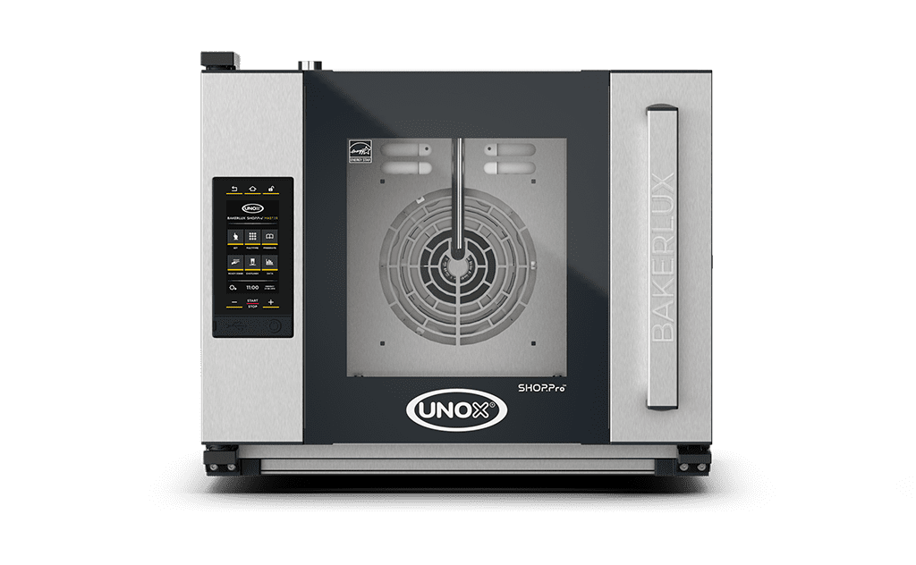 4 trays 460x330 Render of UNOX BAKERLUX SHOP.Pro™ MASTER commercial convection with humidity oven XEFR-04HS-EMRV.