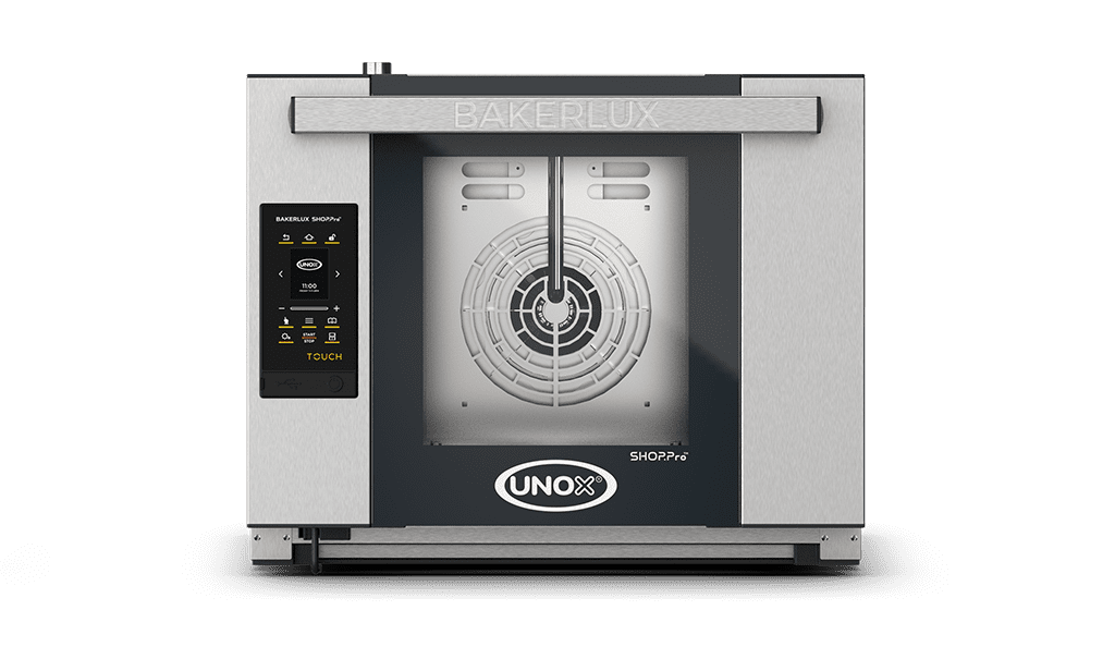 4 trays 460x330 Render of UNOX BAKERLUX SHOP.Pro™ TOUCH commercial convection with humidity oven XEFR-04HS-ETDP.