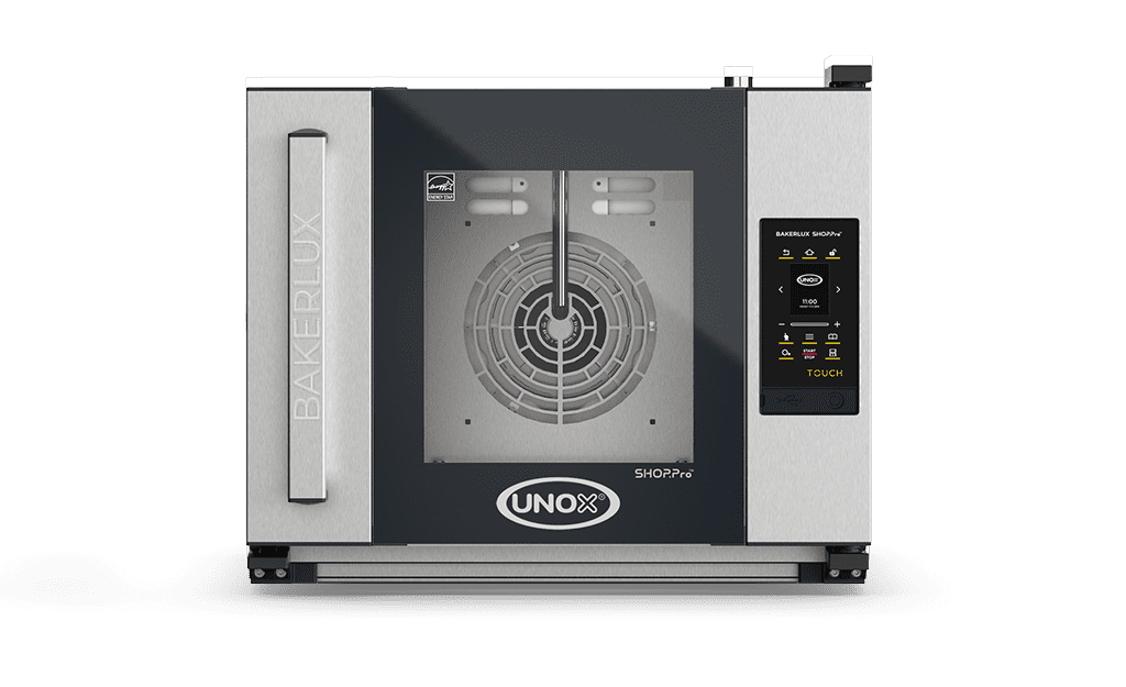 4 trays 460x330 Render of UNOX BAKERLUX SHOP.Pro™ TOUCH commercial convection with humidity oven XEFR-04HS-ETLV.