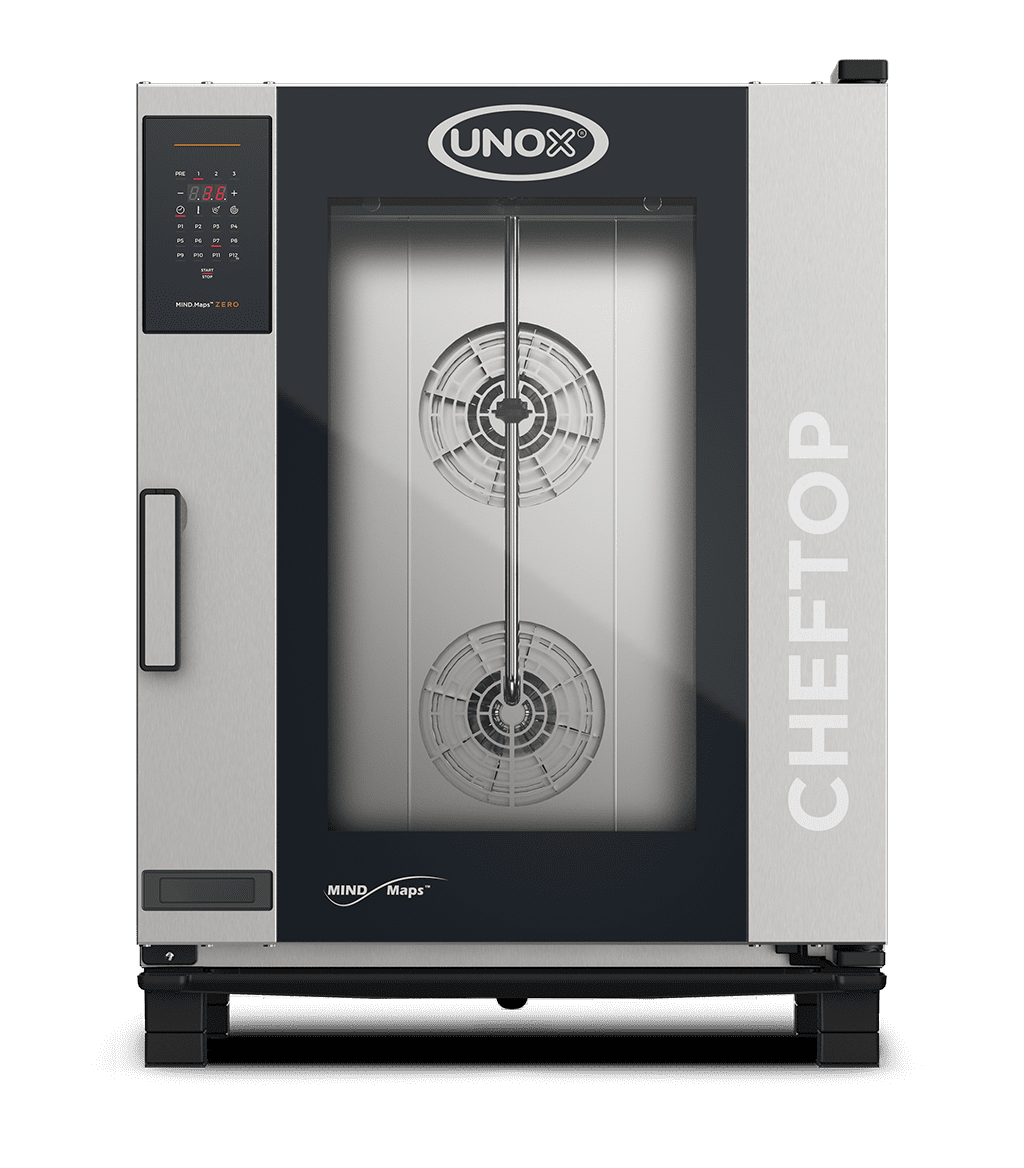 10 trays GN 1/1 Render of UNOX CHEFTOP MIND.Maps™ ZERO commercial convection with humidity oven XEVC-1011-EZLM.