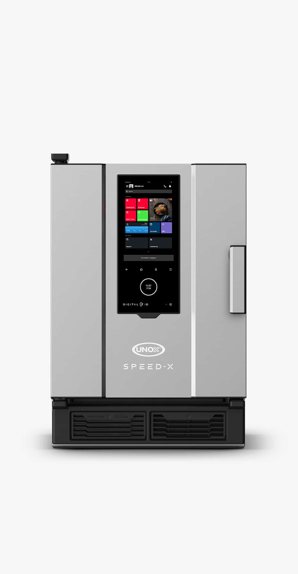 Horno rápido industrial SPEED-X™ de Unox para cadenas de pizza