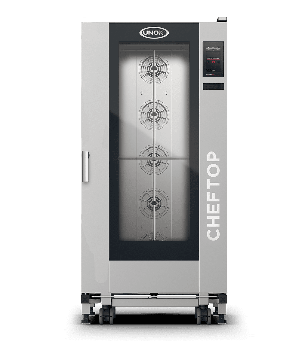 20 trays GN 1/1 Render of UNOX CHEFTOP MIND.Maps™ BIG ONE commercial trolley combi oven XEVL-2011-E1LS.