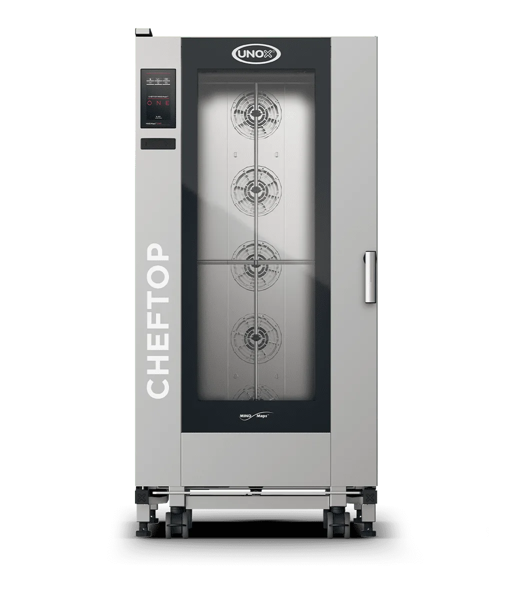 20 trays GN 1/1 Render of UNOX CHEFTOP MIND.Maps™ BIG ONE commercial trolley combi oven XEVL-2011-E1RS.