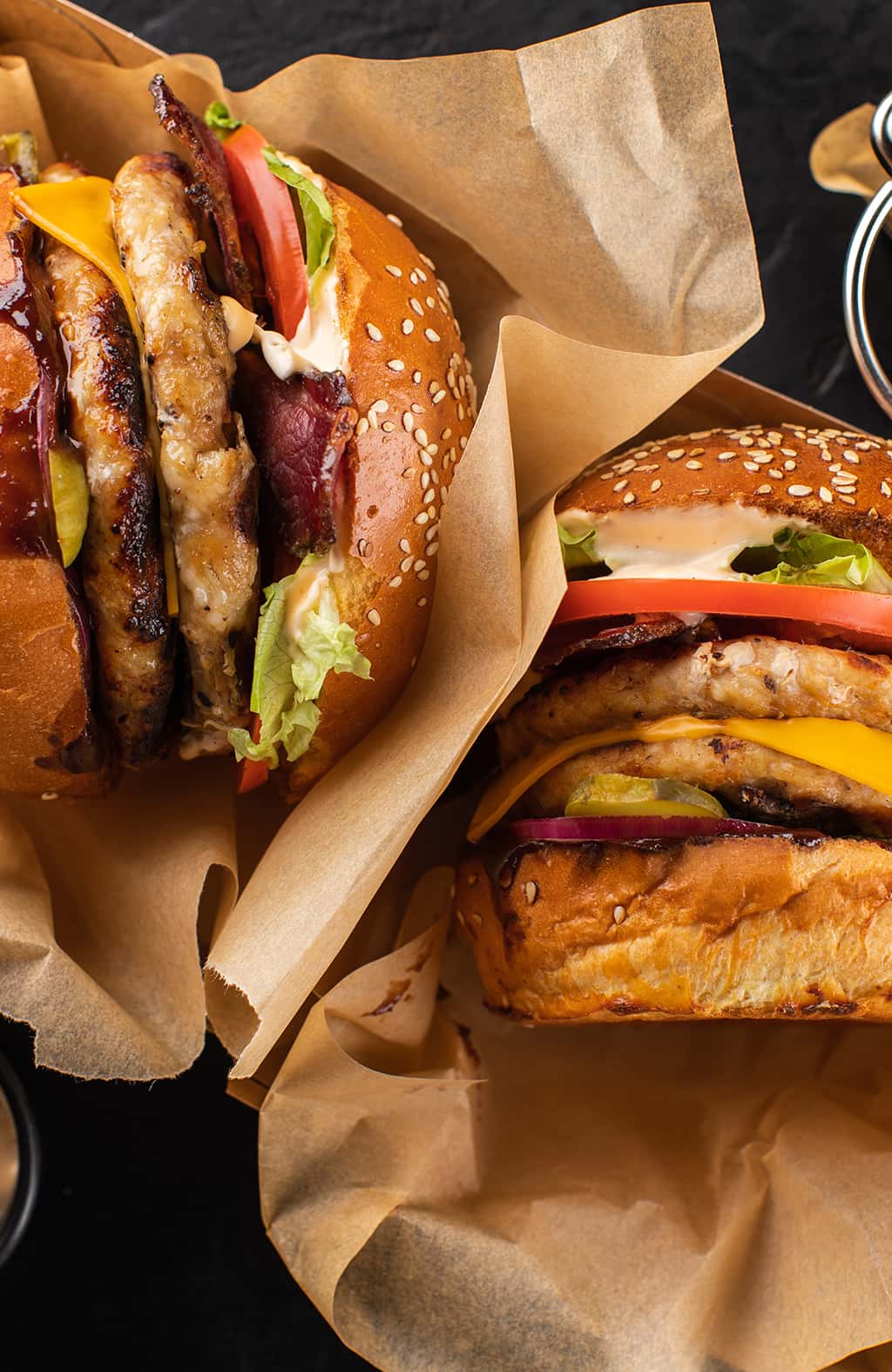 Burger and fries