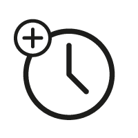 clock with a plus