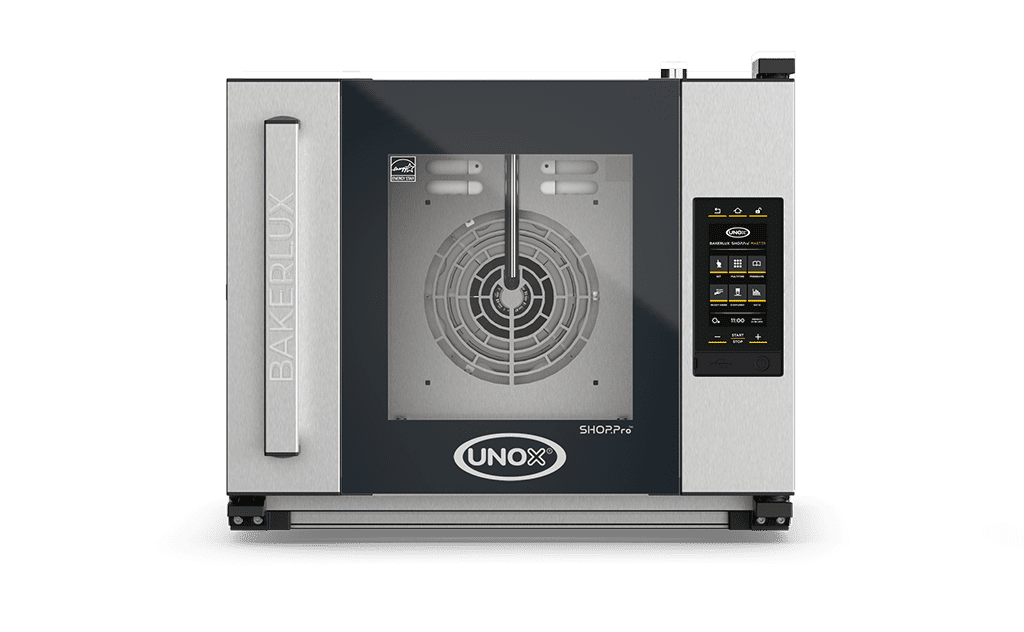 4 teglie 460x330 Render forno a convezione professionale con umidità UNOX BAKERLUX SHOP.Pro™ MASTER XEFR-04HS-EMLV.