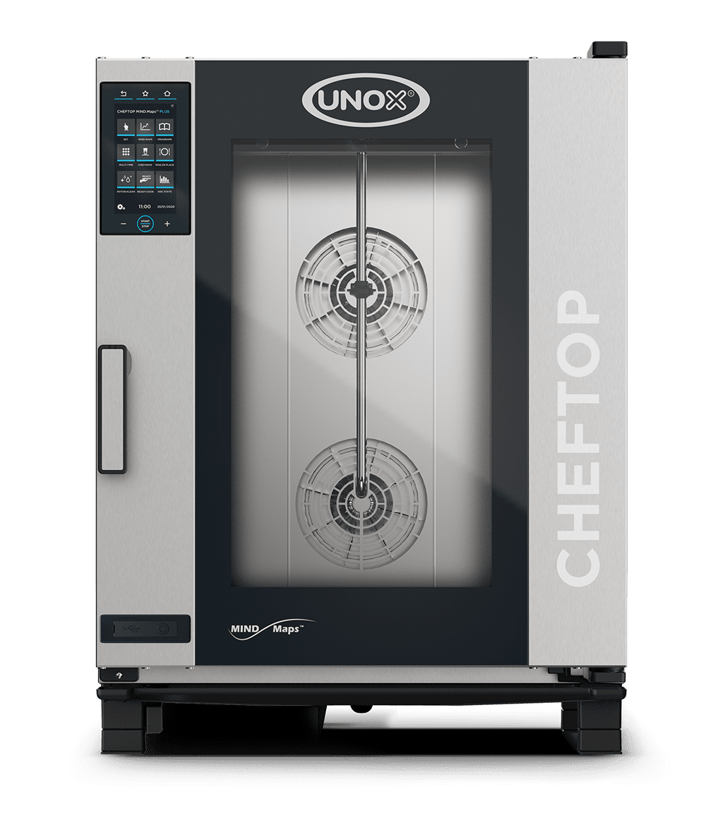 10 niveaux GN 1/1 Rendu du four mixte professionnel UNOX CHEFTOP MIND.Maps™ PLUS XEVC-1011-GPLM.