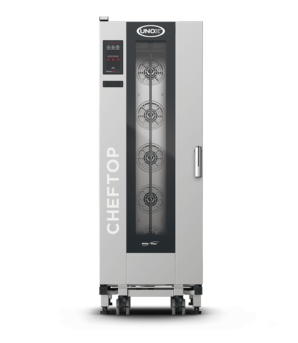 20 niveaux GN 1/1 Rendu du four mixte professionnel avec chariot UNOX CHEFTOP MIND.Maps™ BIG ONE XECL-2013-E1RS-SF.