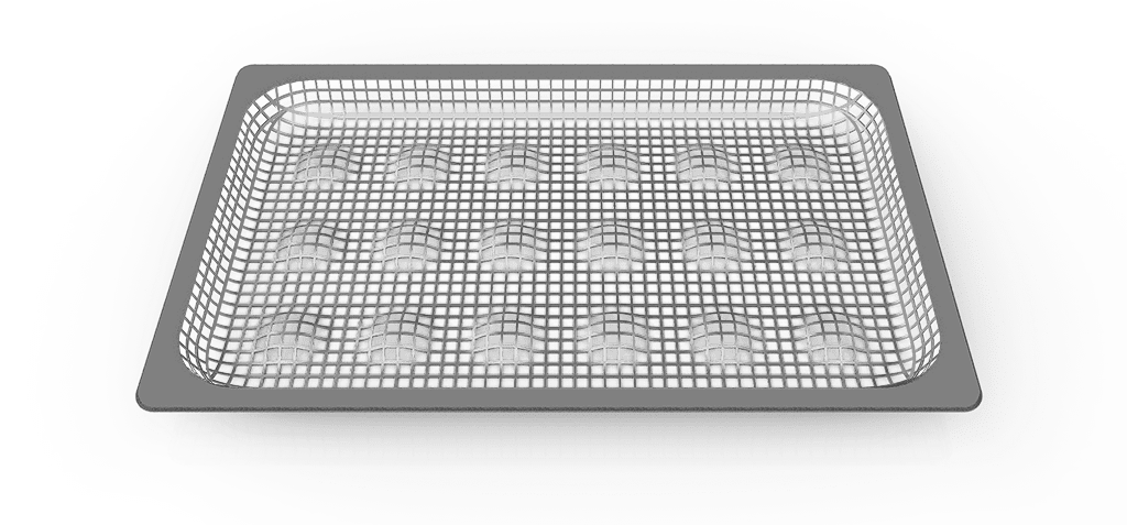 POTATO.FRY Unox kommerzielle Tray für Frittieren und Eier GN 1/1, GN 2/1 GRP817.