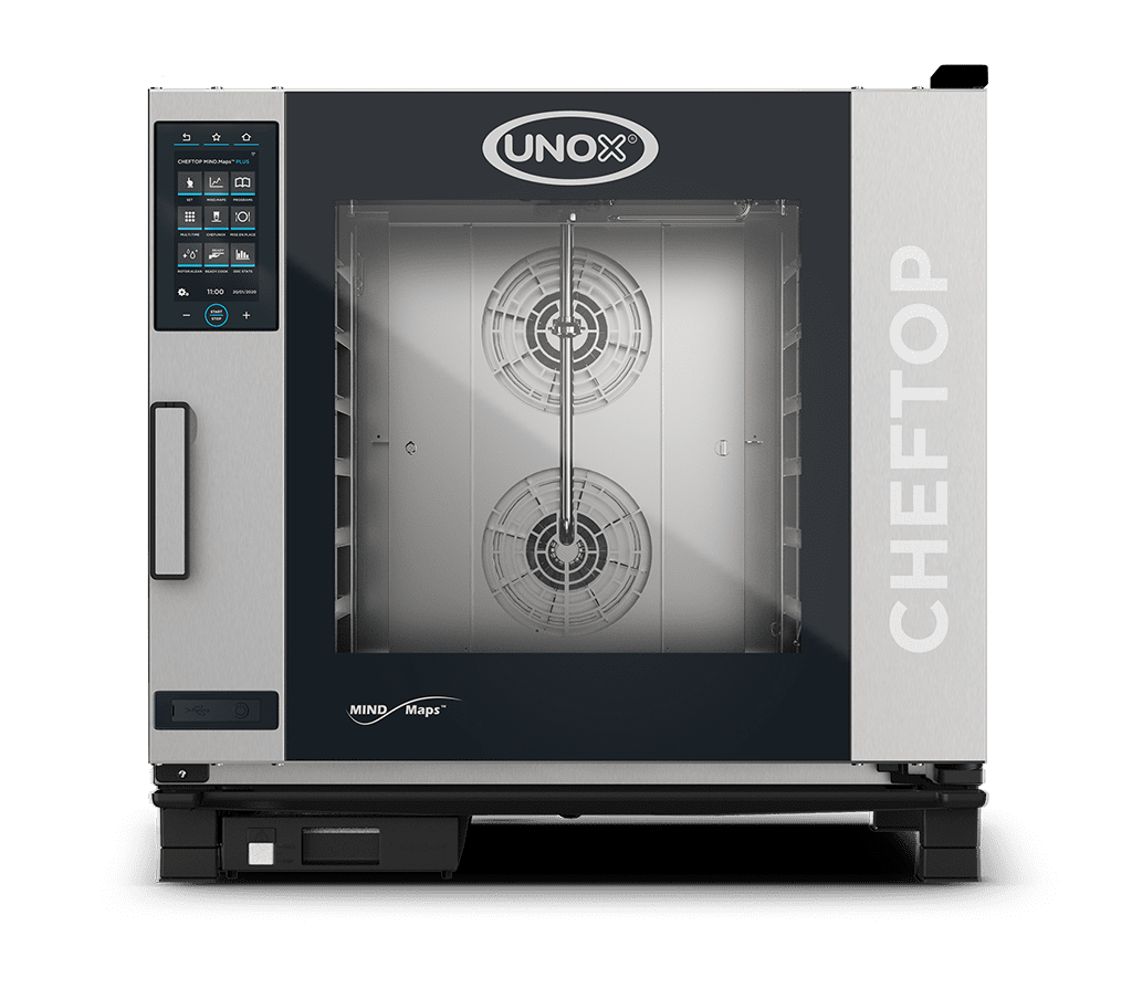 5 bandejas 660x460 Render horno mixto profesional UNOX CHEFTOP MIND.Maps™ PLUS XAVC-06FS-GPLM-AL.